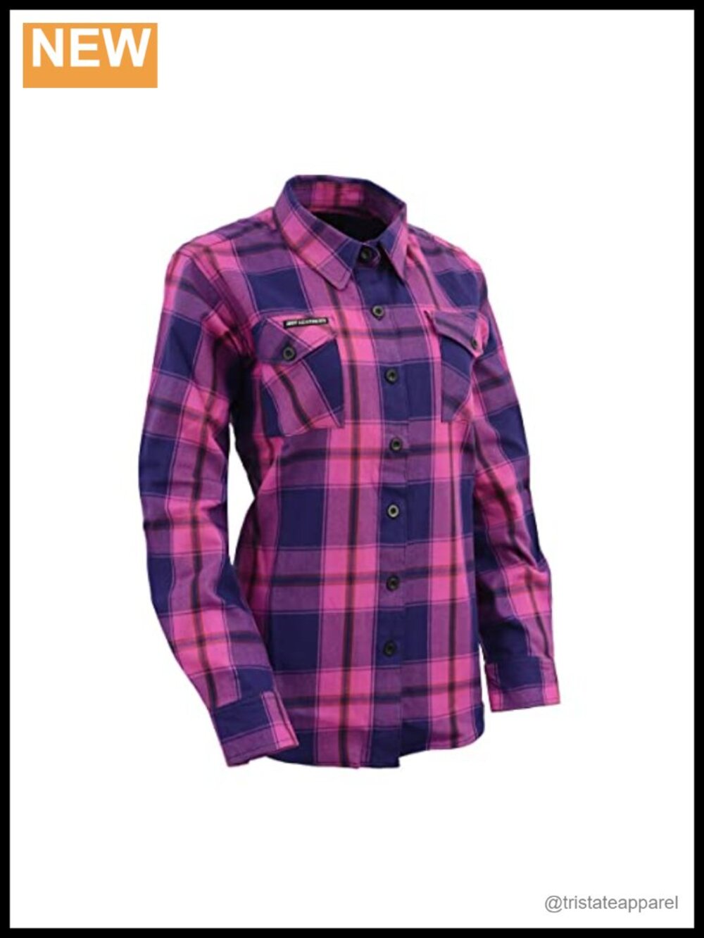 Women's Plaid Button Down Shirt 100% Cotton Long Sleeve Flannel